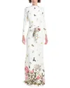 Teri Jon By Rickie Freeman Stretch Crepe Gown In Multi