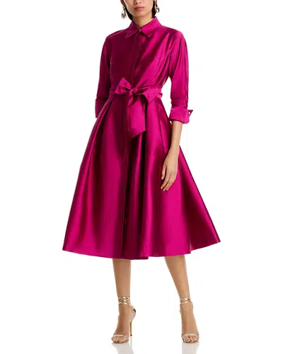 Teri Jon By Rickie Freeman Taffeta Shirt Dress