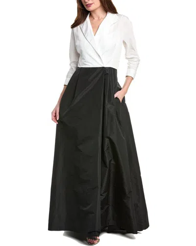 TERI JON TERI JON BY RICKIE FREEMAN TAFFETA SHIRT GOWN