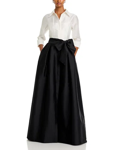 TERI JON TERI JON BY RICKIE FREEMAN TAFFETA SHIRT GOWN