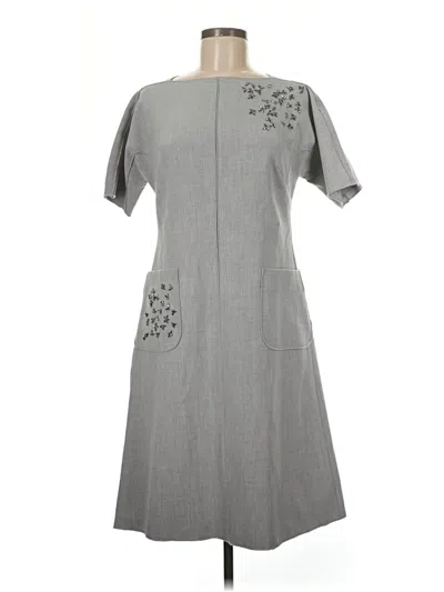 Pre-owned Teri Jon Casual Dress In Gray