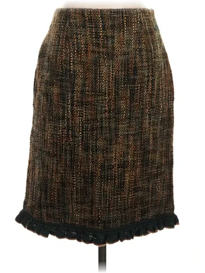 Pre-owned Teri Jon Casual Skirt In Brown