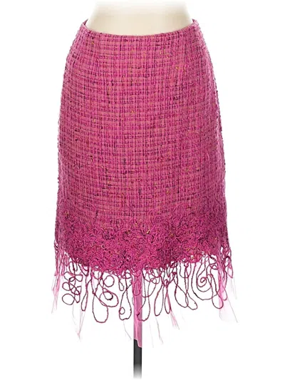 Pre-owned Teri Jon Casual Skirt In Pink