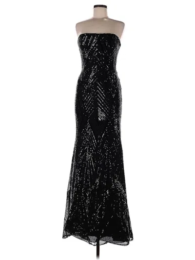 Pre-owned Teri Jon Cocktail Dress In Black