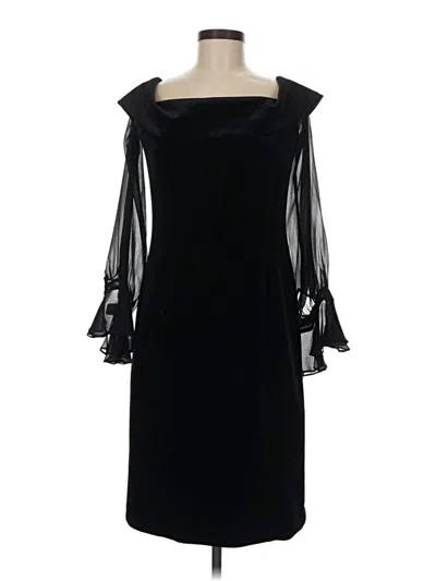 Pre-owned Teri Jon Cocktail Dress In Black