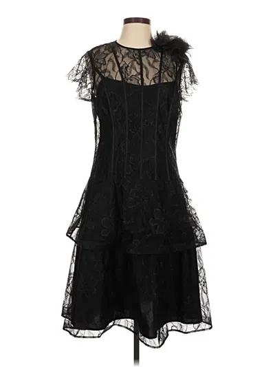 Pre-owned Teri Jon Cocktail Dress In Black