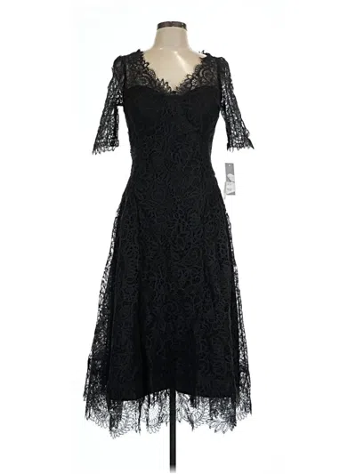 Pre-owned Teri Jon Cocktail Dress In Black