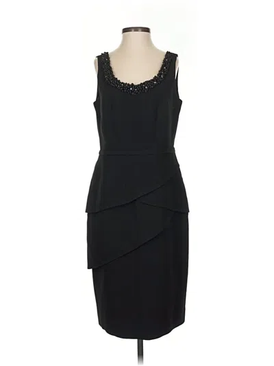 Pre-owned Teri Jon Cocktail Dress In Black