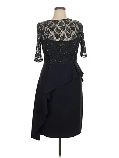 Pre-owned Teri Jon Cocktail Dress In Black