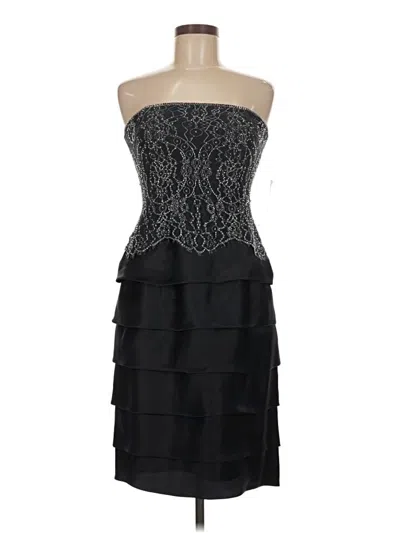 Pre-owned Teri Jon Cocktail Dress In Black