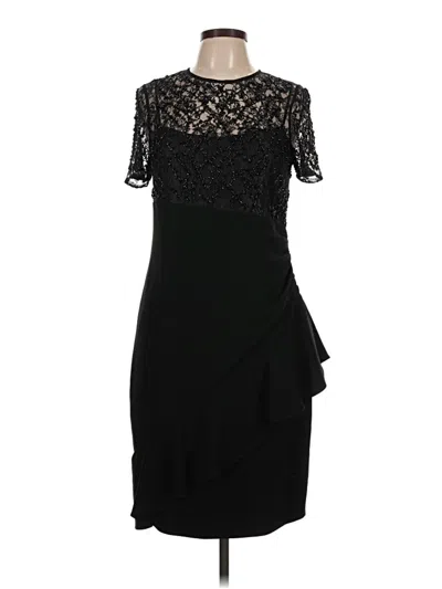 Pre-owned Teri Jon Cocktail Dress In Black