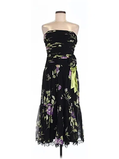 Pre-owned Teri Jon Cocktail Dress In Black