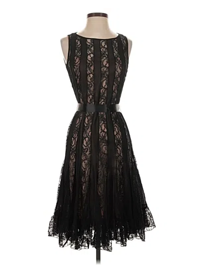 Pre-owned Teri Jon Cocktail Dress In Black