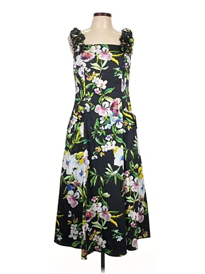 Pre-owned Teri Jon Cocktail Dress In Black