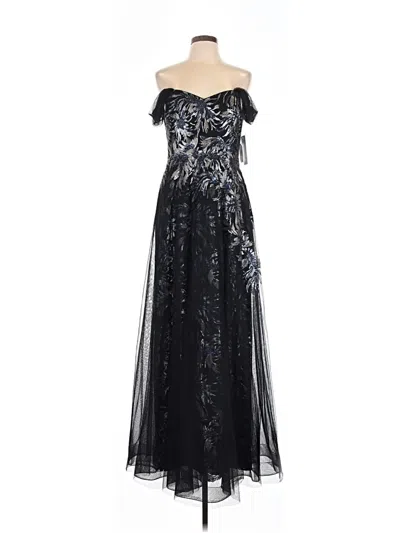 Pre-owned Teri Jon Cocktail Dress In Black