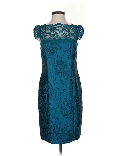 Pre-owned Teri Jon Cocktail Dress In Blue