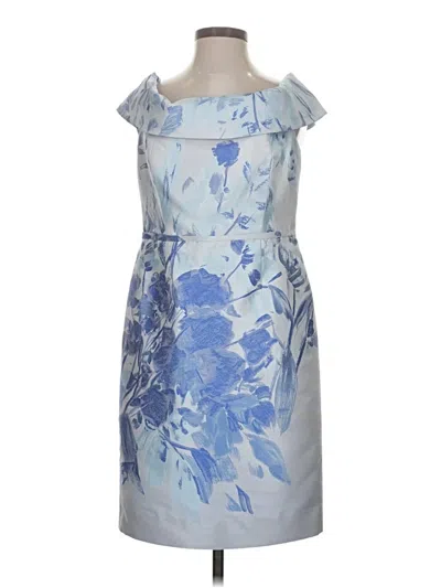 Pre-owned Teri Jon Cocktail Dress In Blue