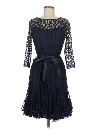 Pre-owned Teri Jon Cocktail Dress In Blue