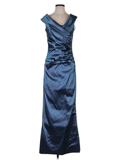 Pre-owned Teri Jon Cocktail Dress In Blue