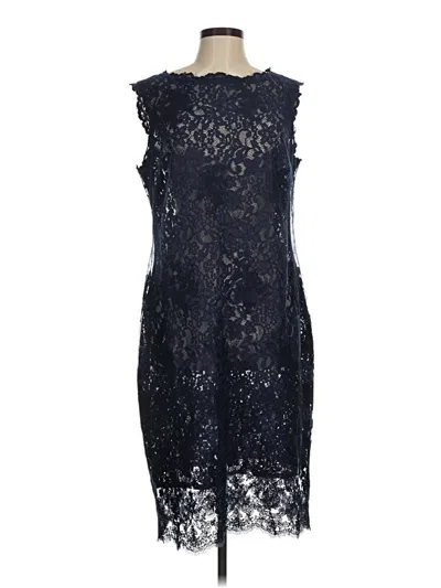 Pre-owned Teri Jon Cocktail Dress In Blue