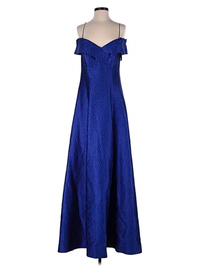 Pre-owned Teri Jon Cocktail Dress In Blue