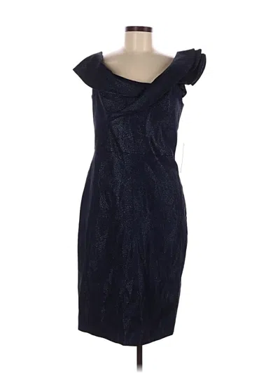 Pre-owned Teri Jon Cocktail Dress In Blue