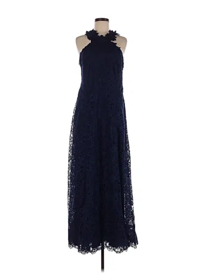 Pre-owned Teri Jon Cocktail Dress In Blue