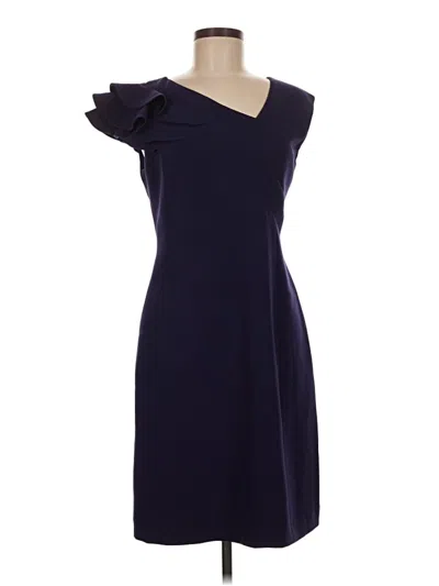 Pre-owned Teri Jon Cocktail Dress In Blue
