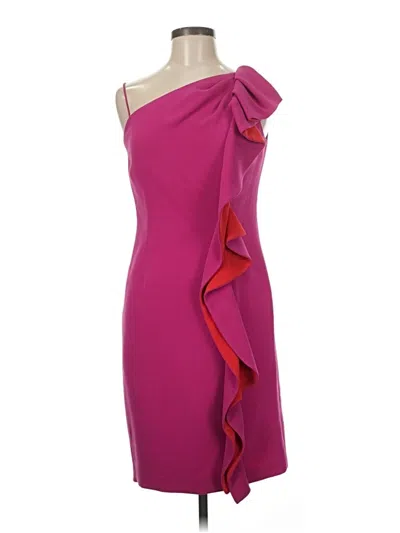 Pre-owned Teri Jon Cocktail Dress In Burgundy