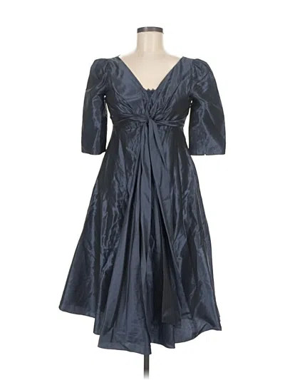 Pre-owned Teri Jon Cocktail Dress In Gray