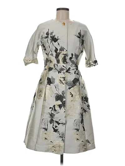 Pre-owned Teri Jon Cocktail Dress In Gray