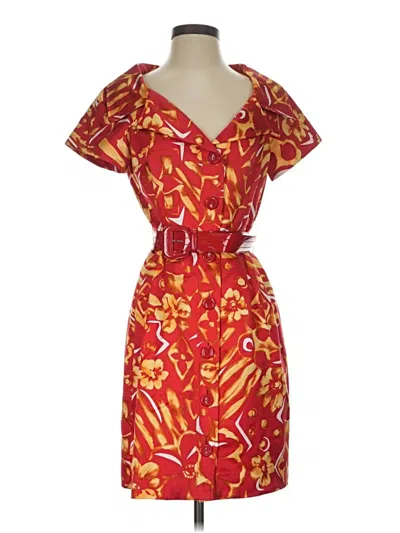 Pre-owned Teri Jon Cocktail Dress In Red