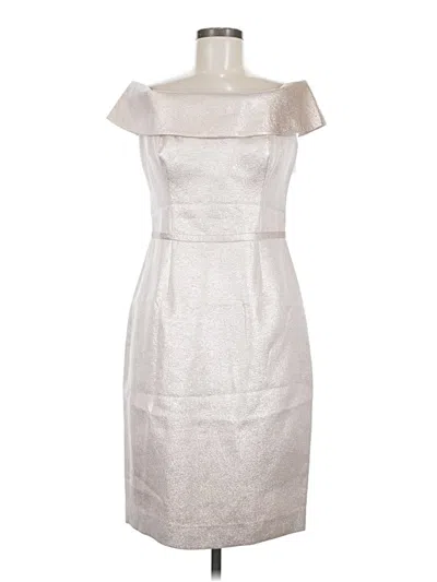 Pre-owned Teri Jon Cocktail Dress In Silver