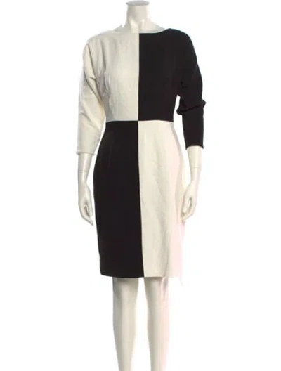 Pre-owned Teri Jon Colorblock Pattern Mini Dress