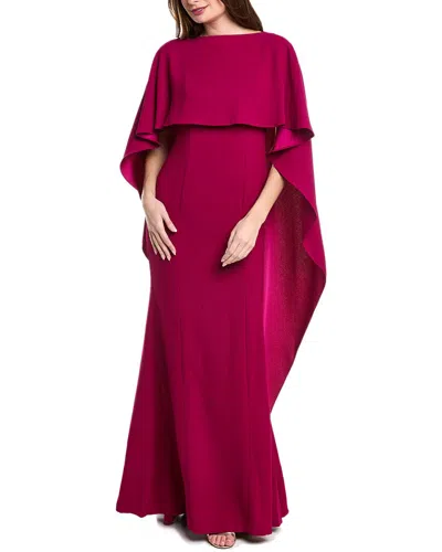 TERI JON CREPE CAPELET GOWN
