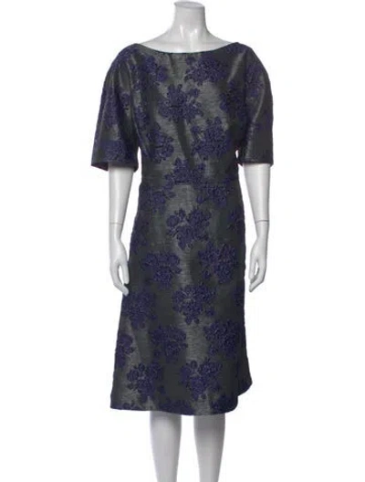 Pre-owned Teri Jon Floral Print Knee-length Dress