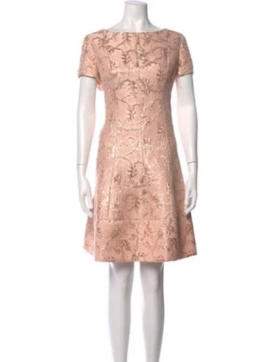 Pre-owned Teri Jon Floral Print Knee-length Dress