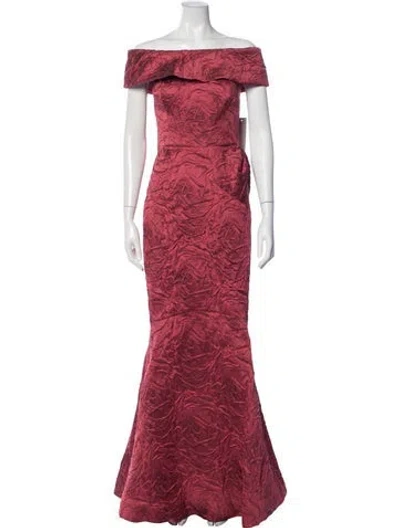 Pre-owned Teri Jon Floral Print Long Dress W/ Tags