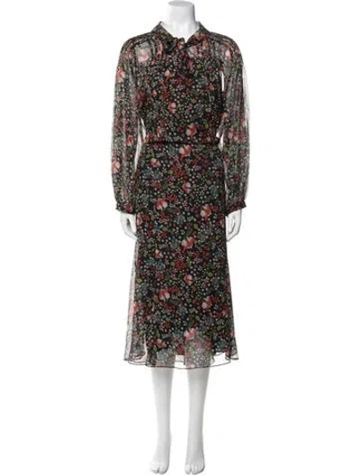 Pre-owned Teri Jon Floral Print Midi Length Dress