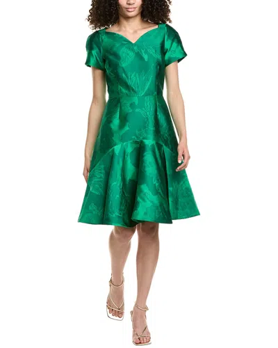TERI JON JACQUARD A-LINE DRESS