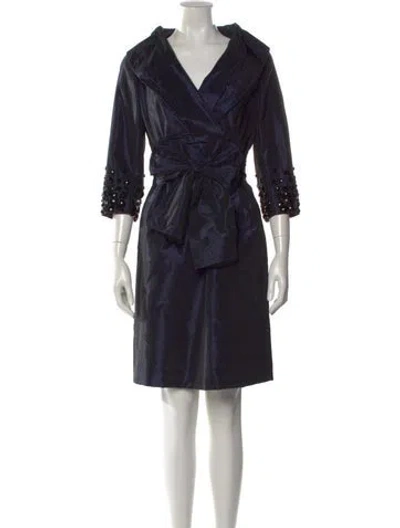 Pre-owned Teri Jon Knee-length Dress In Black