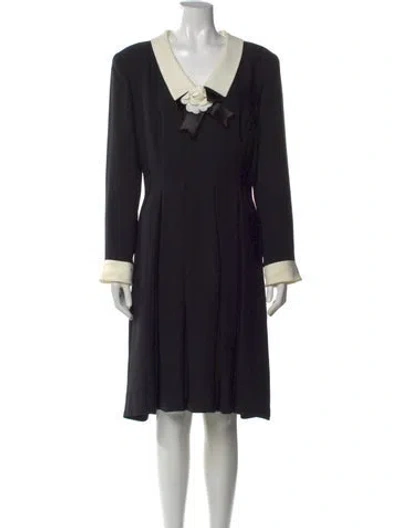 Pre-owned Teri Jon Knee-length Dress In Black