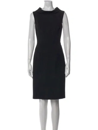 Pre-owned Teri Jon Knee-length Dress In Black