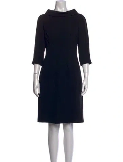 Pre-owned Teri Jon Knee-length Dress In Black