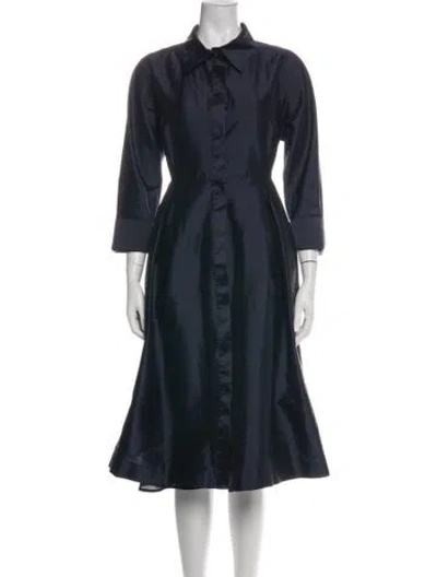 Pre-owned Teri Jon Knee-length Dress In Blue
