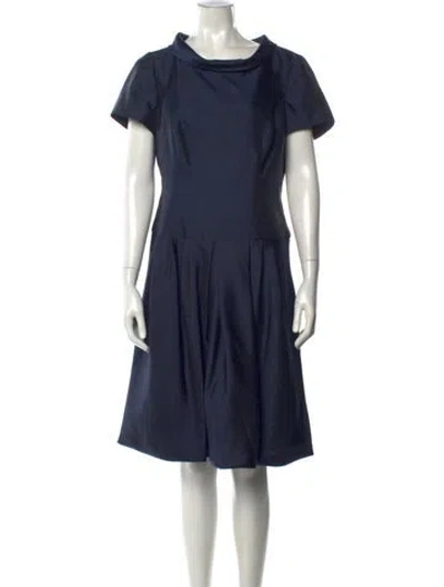 Pre-owned Teri Jon Knee-length Dress In Blue