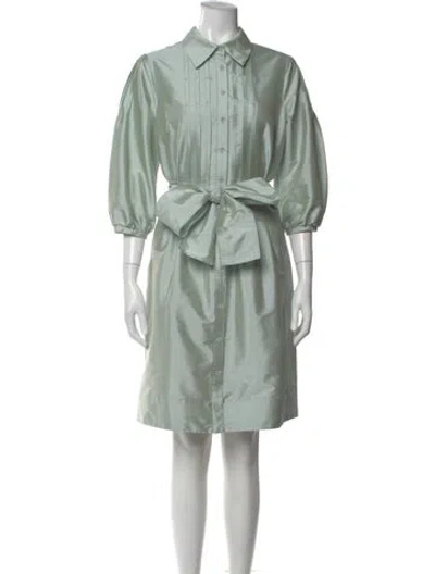 Pre-owned Teri Jon Knee-length Dress In Green