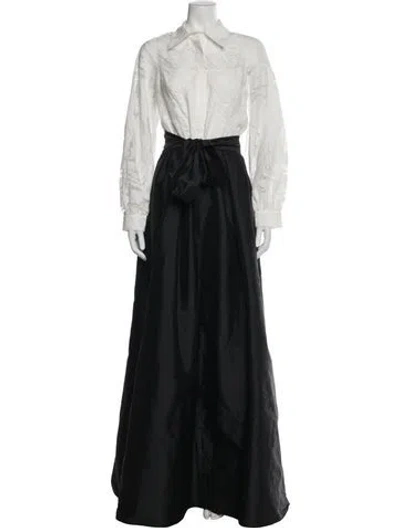 Pre-owned Teri Jon Long Dress In Black