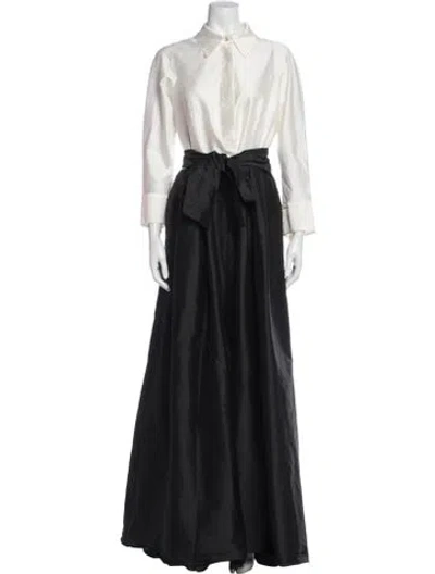 Pre-owned Teri Jon Long Dress In Black