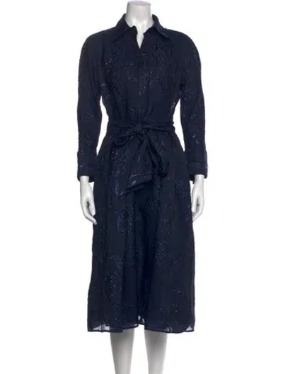 Pre-owned Teri Jon Long Dress In Blue